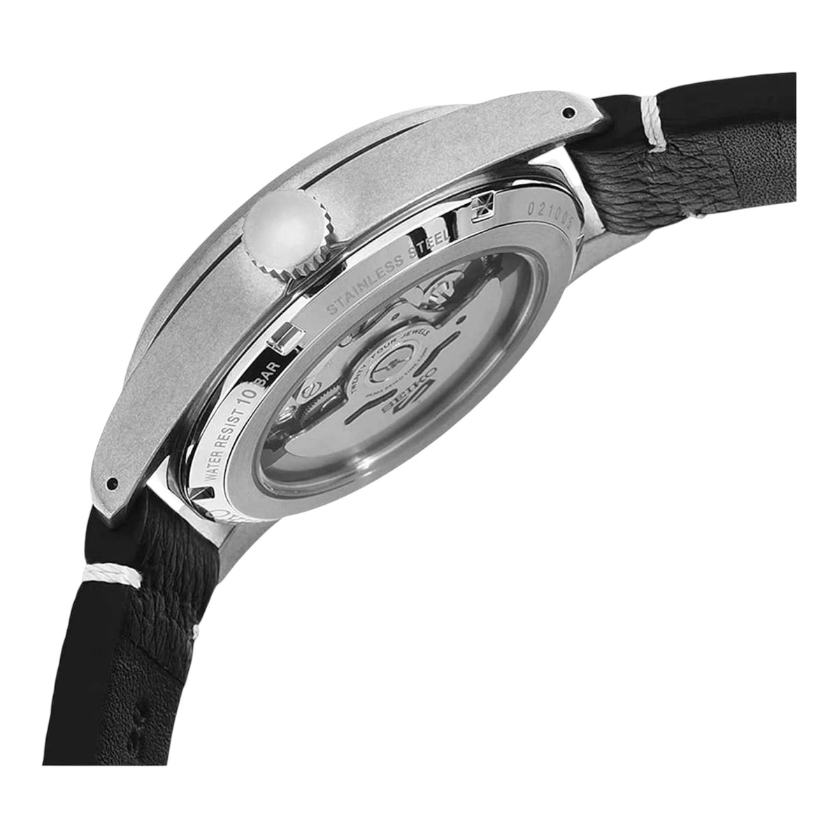 Seiko 5 Sports Field Blue Dial Black Leather Strap Men's Watch – SRPG39K1