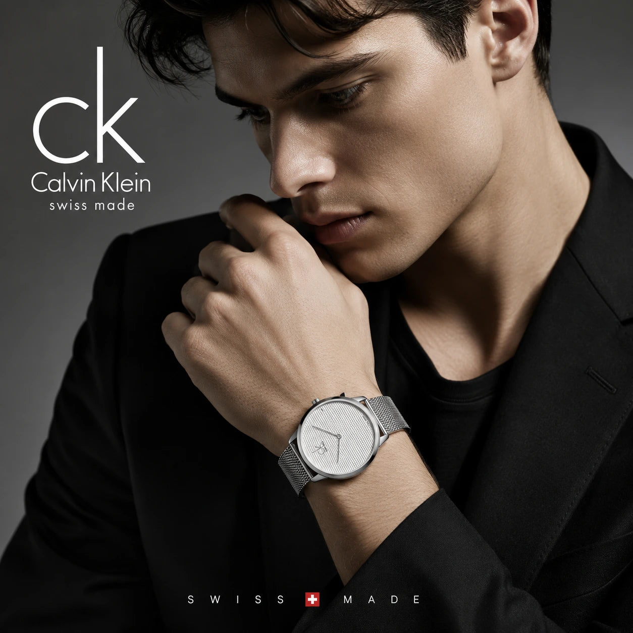 Calvin Klein Minimal Silver Dial Stainless Steel Mesh Men's Watch – K3M2112Y