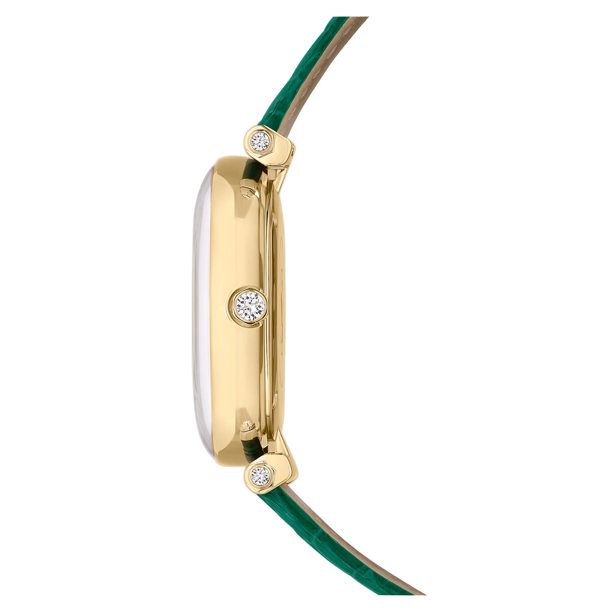 Swarovski Crystalline Wonder White Dial Green Leather Ladies Watch – 5656893