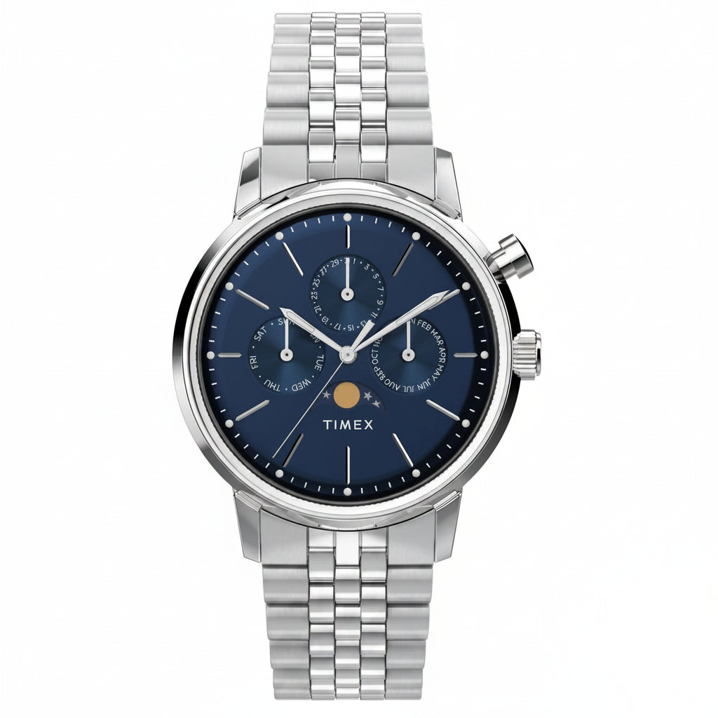 Timex Marlin Moon Phase Blue Dial Men's Watch – TWEG26802