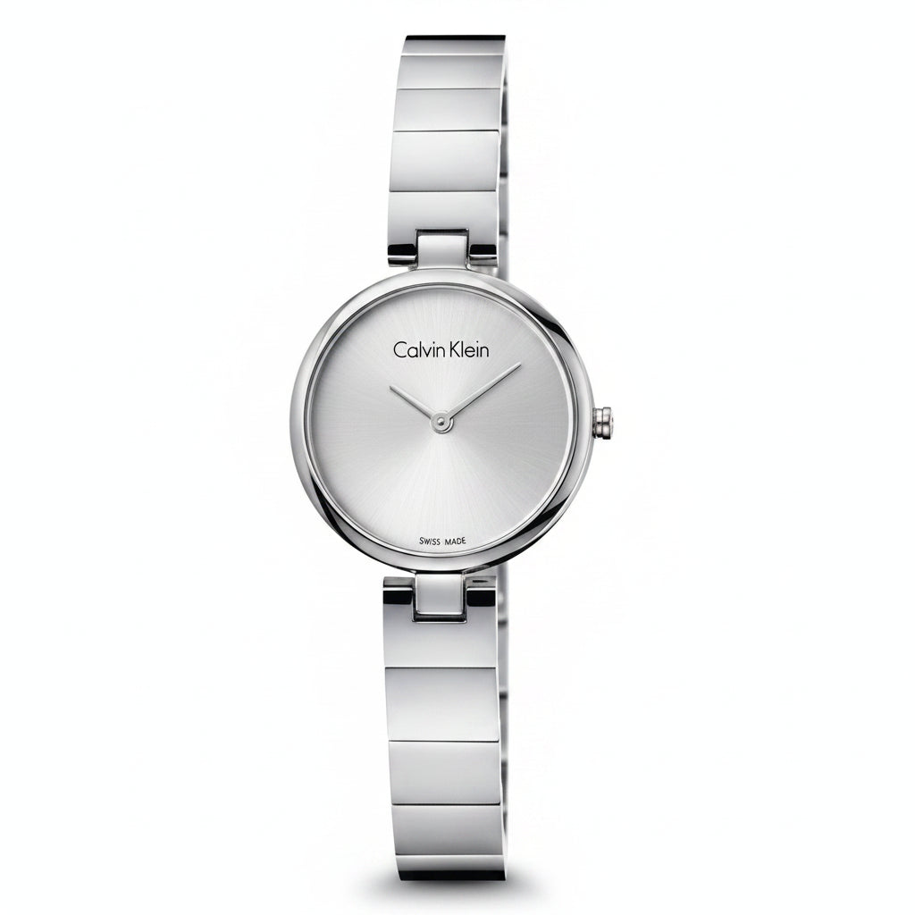 Calvin Klein Authentic Silver Dial Stainless Steel Ladies Watch – K8G23146