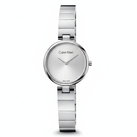 Calvin Klein Authentic Silver Dial Stainless Steel Ladies Watch – K8G23146