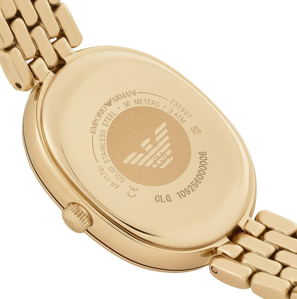 Emporio Armani Sinfonia Grey Dial Gold-Tone Ladies Watch – AR11707