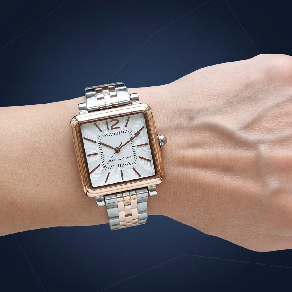 Marc Jacobs Vic Silver Dial Two-Tone Stainless Steel Ladies Watch – MJ3463