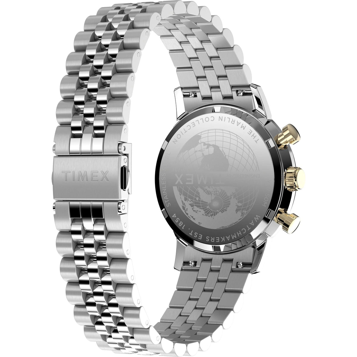 Timex Marlin Champagne Dial Stainless Steel Chronograph Men's Watch – TW2W60100UJ