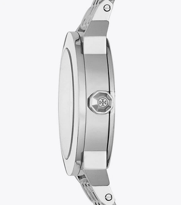 Tory Burch Whitney Ivory Dial Silver Stainless Steel Ladies Watch – TBW8001