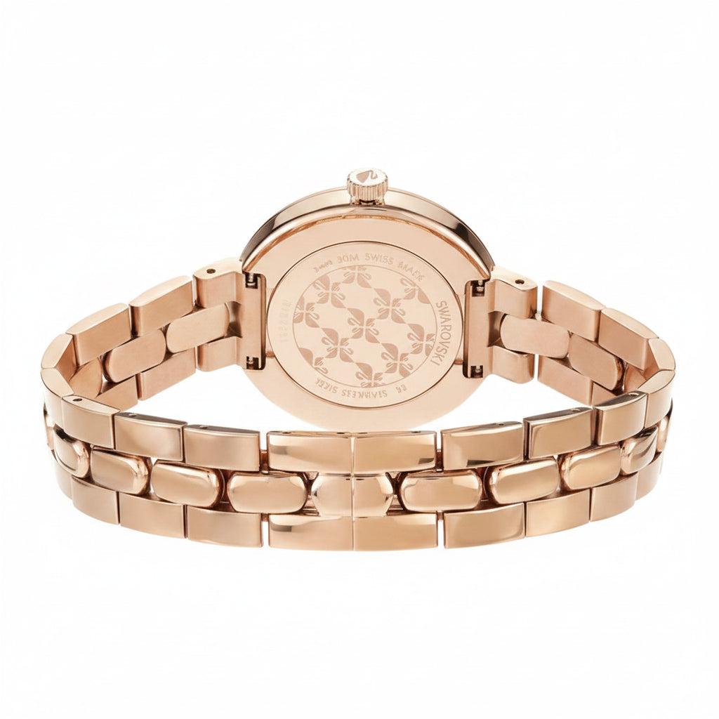 Swarovski Daytime Glittering Blue Dial Rose Gold Bracelet Ladies Watch – 5182277