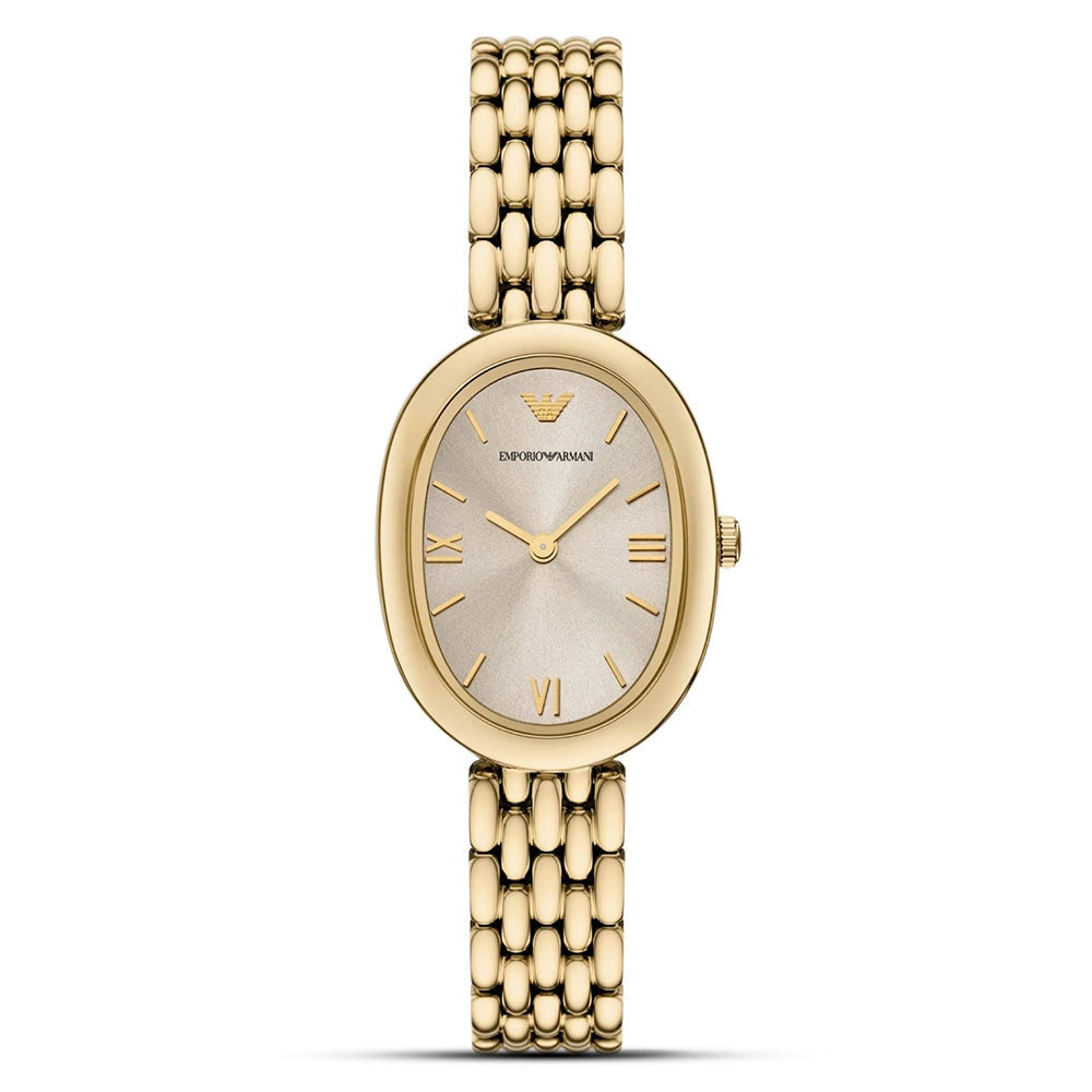 Emporio Armani Sinfonia Grey Dial Gold-Tone Ladies Watch – AR11707