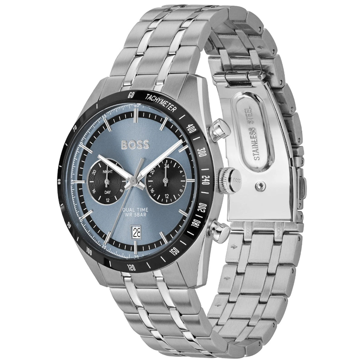 Hugo Boss Tourmaster Blue Dial Dual-Time Men's Watch – 1514286