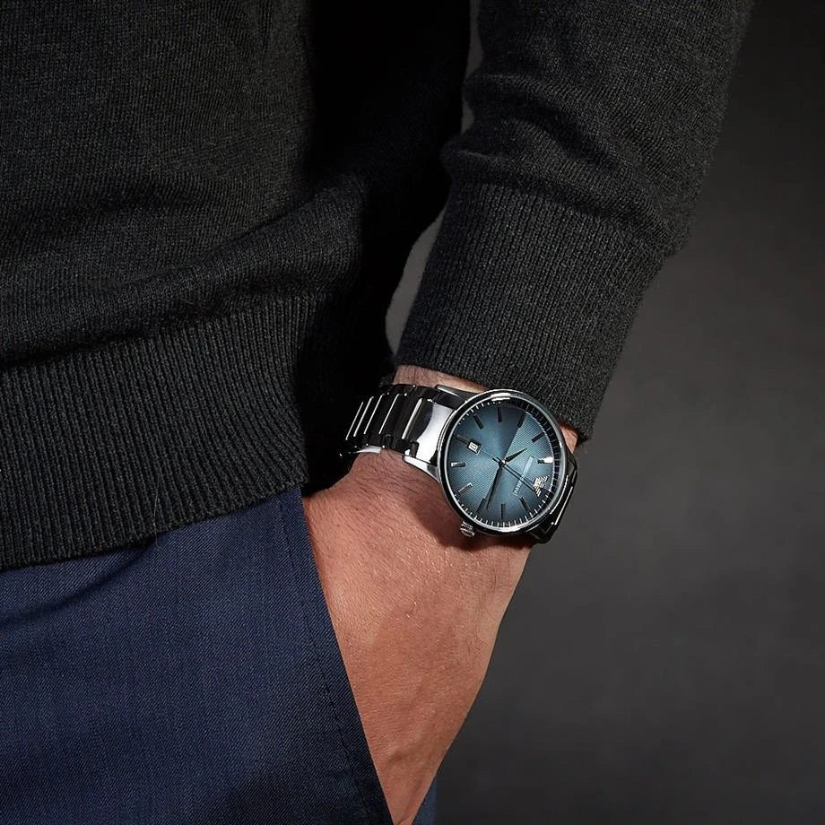 Emporio Armani Renato Blue Dial Stainless Steel Men's Watch – AR11182