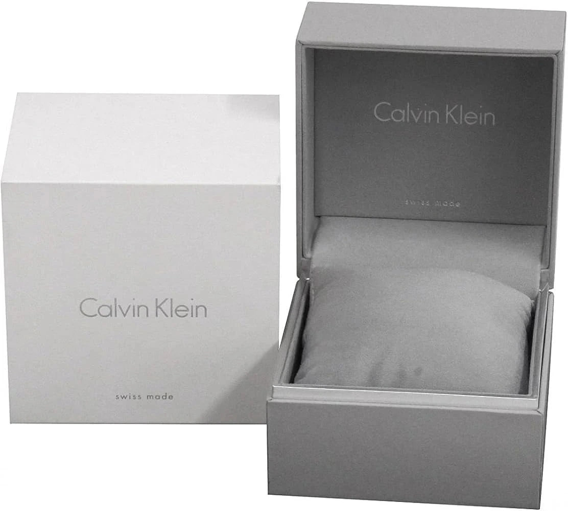Calvin Klein Posh Grey Dial Black Leather Men's Watch – K8Q316C3