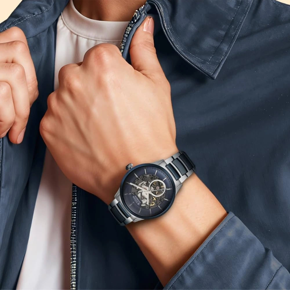 Titan Ceramic Fusion Automatic Blue Dial Men’s Watch – NU90174KD02