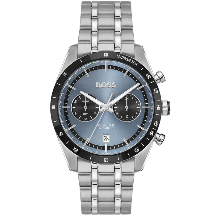Hugo Boss Tourmaster Blue Dial Dual-Time Men's Watch – 1514286