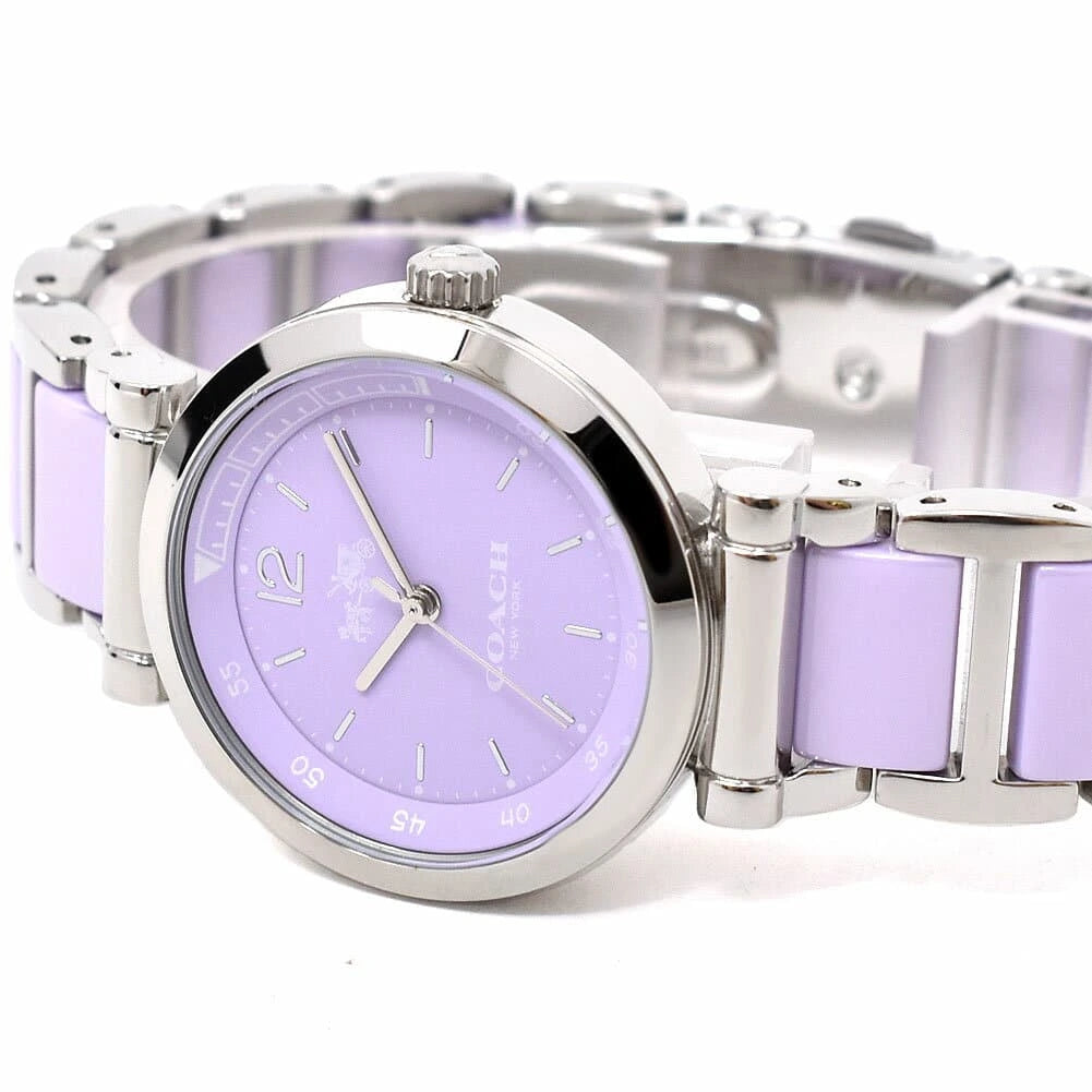 Coach Perry White Dial Rose Gold Mesh Bracelet Ladies Watch – 14502461