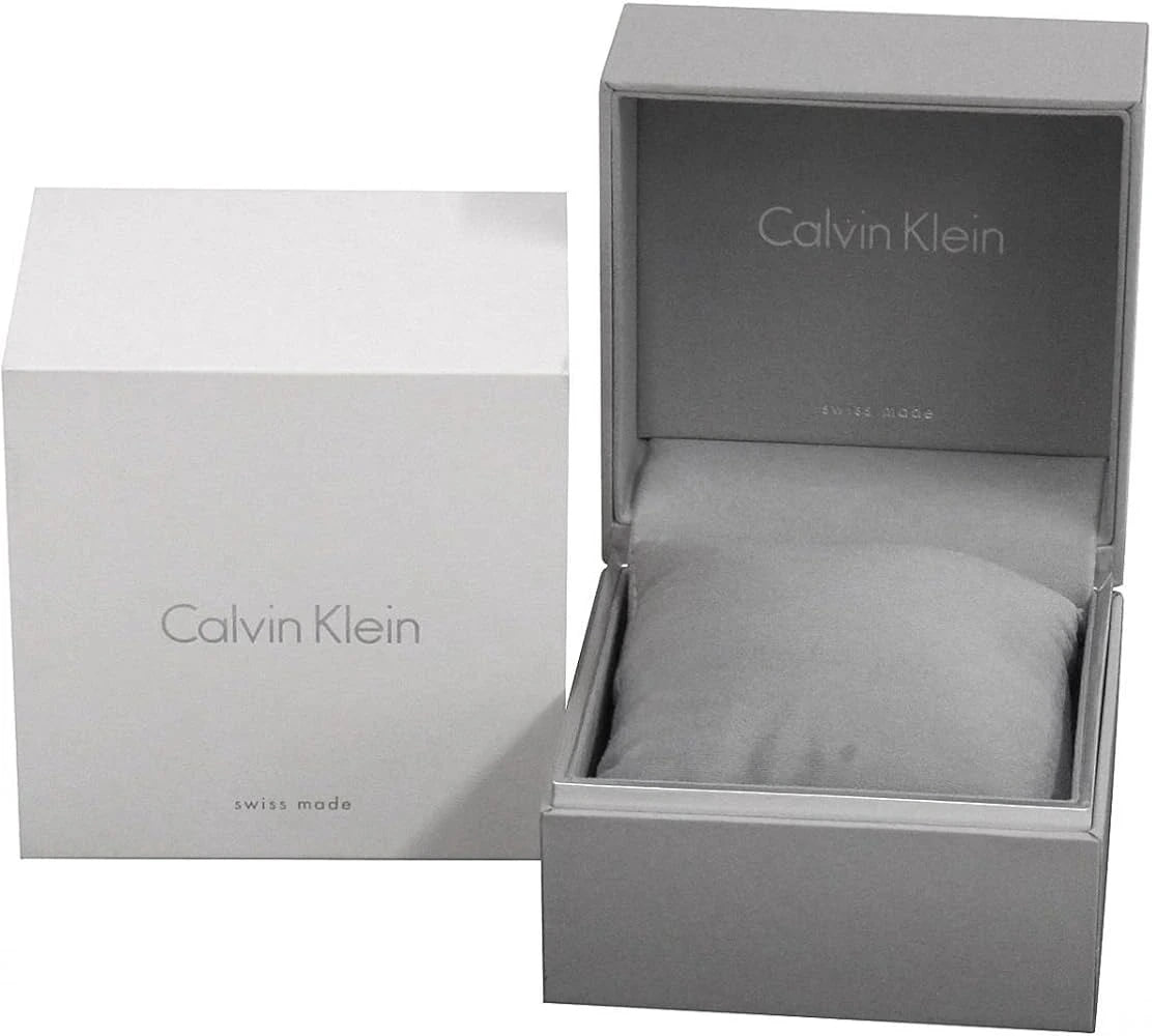 Calvin Klein Minimal Black Dial Black Leather Men's Watch – K3M211CS