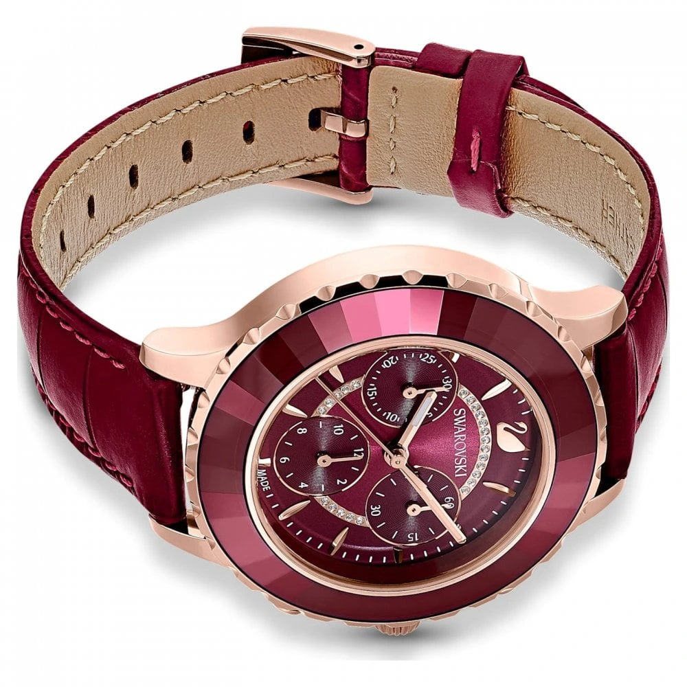 Swarovski Octea Lux Chrono Red Dial Ladies Watch – 5547642