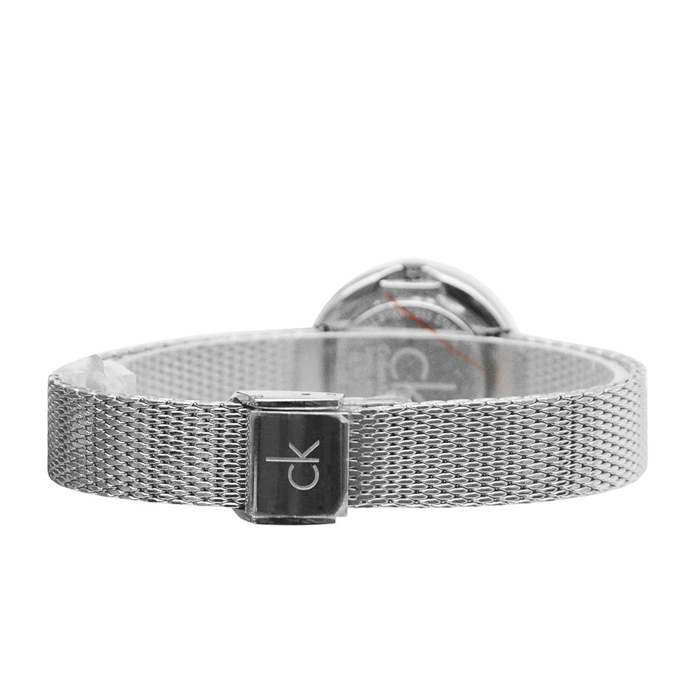 Calvin Klein Firm Black Dial Silver Mesh Ladies Watch – K3N23121