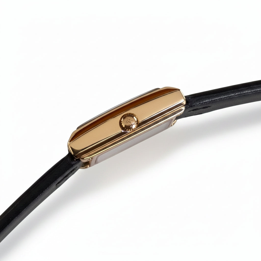 Calvin Klein Mark Silver Dial Brown Leather Strap Ladies Watch – K3R236G6