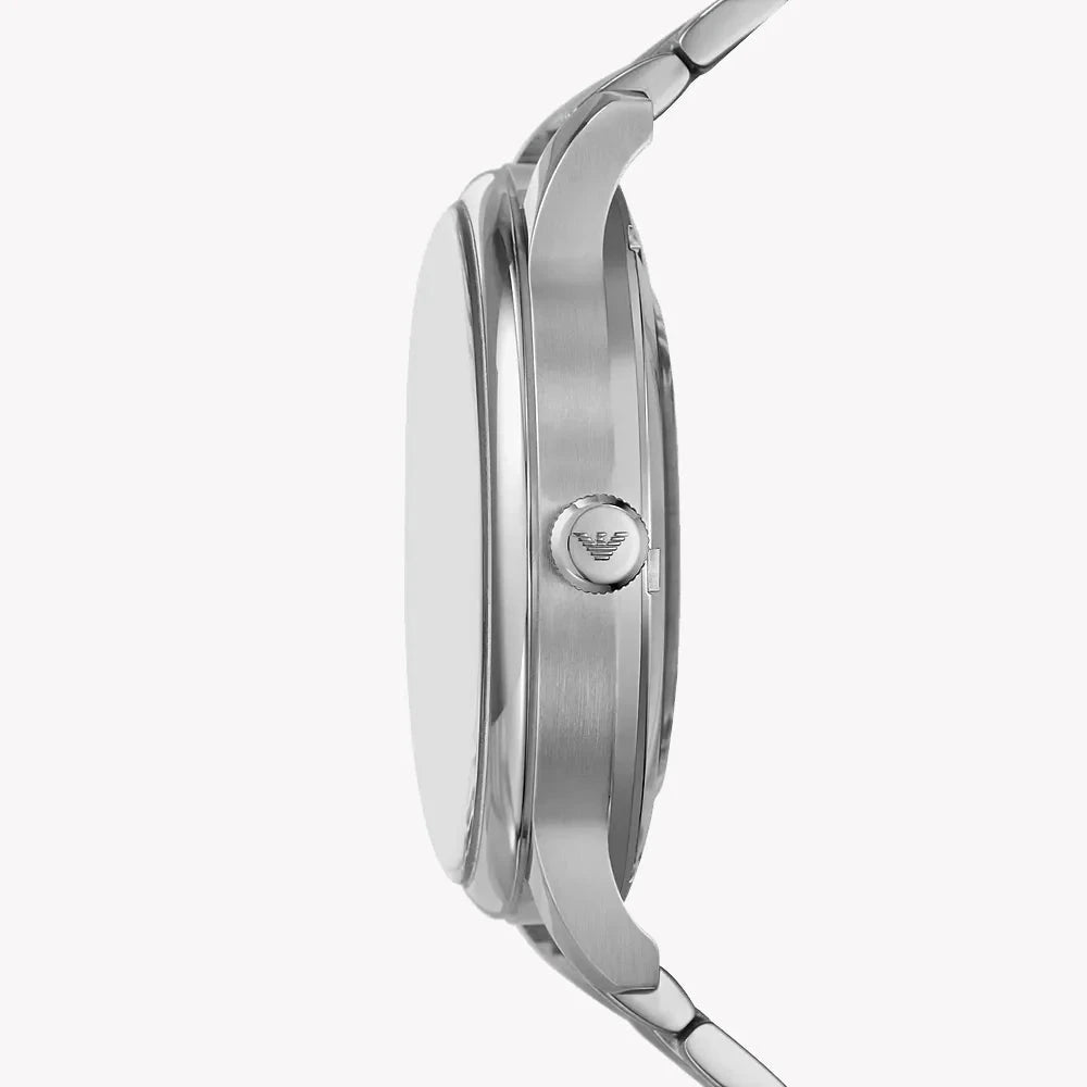 Emporio Armani Automatic Eggshell Sunray Dial Stainless Steel Men's Watch – AR60082
