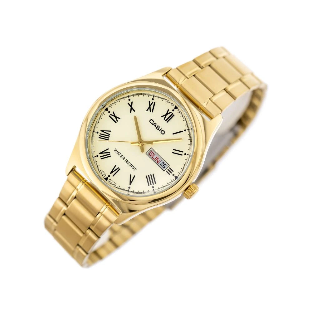 Casio Gold Dial Gold-Tone Men's Watch – MTP-V006G-9BUDF