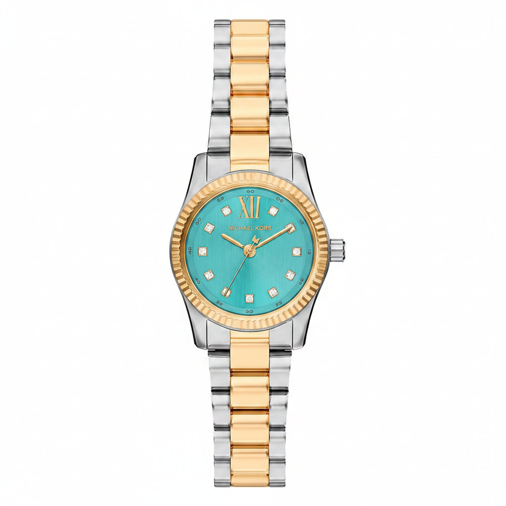 Michael Kors Lexington Turquoise Dial Two-Tone Ladies Watch – MK7579