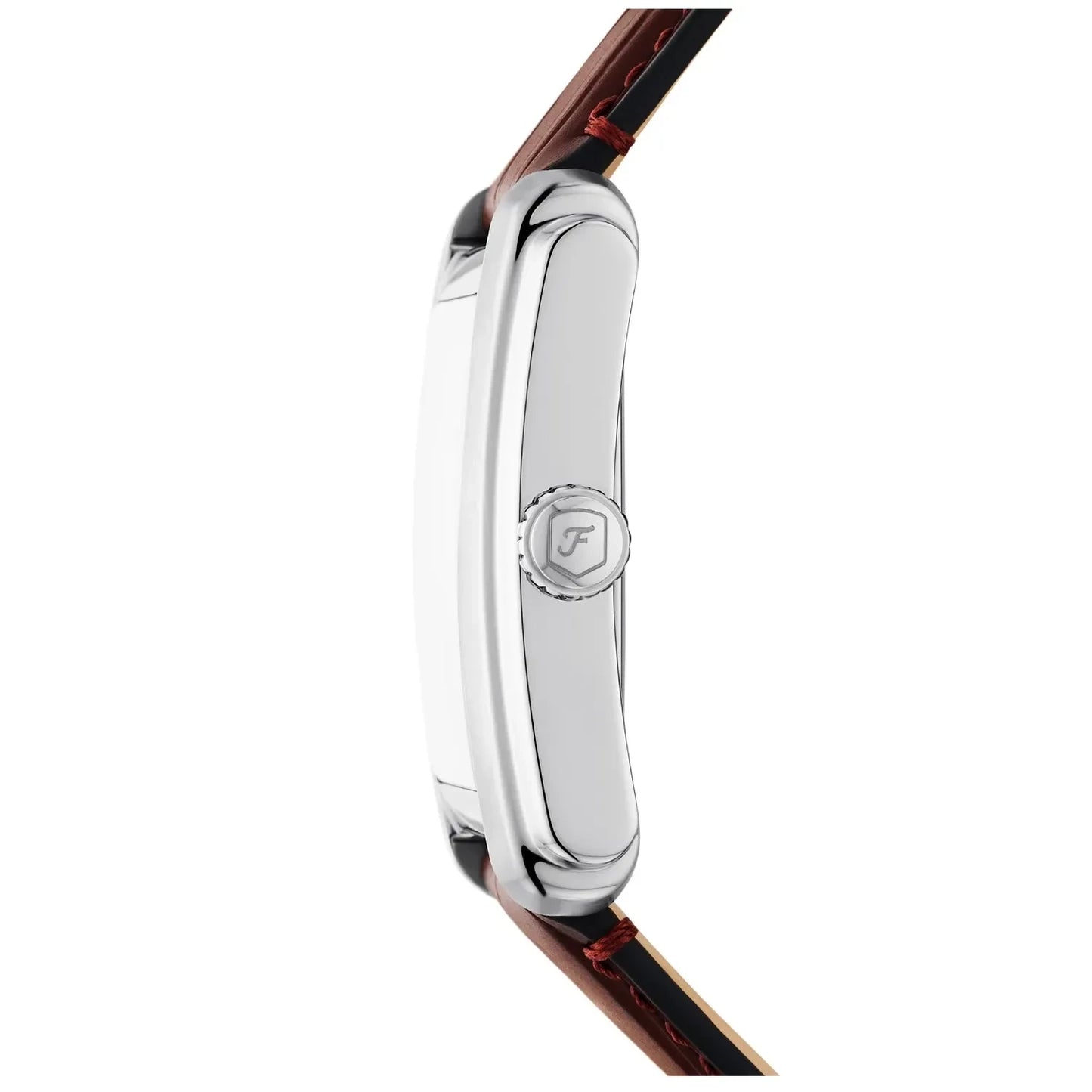 Fossil Carraway Blue Sunray Dial Brown Croco Leather Strap Men's Watch – FS6110