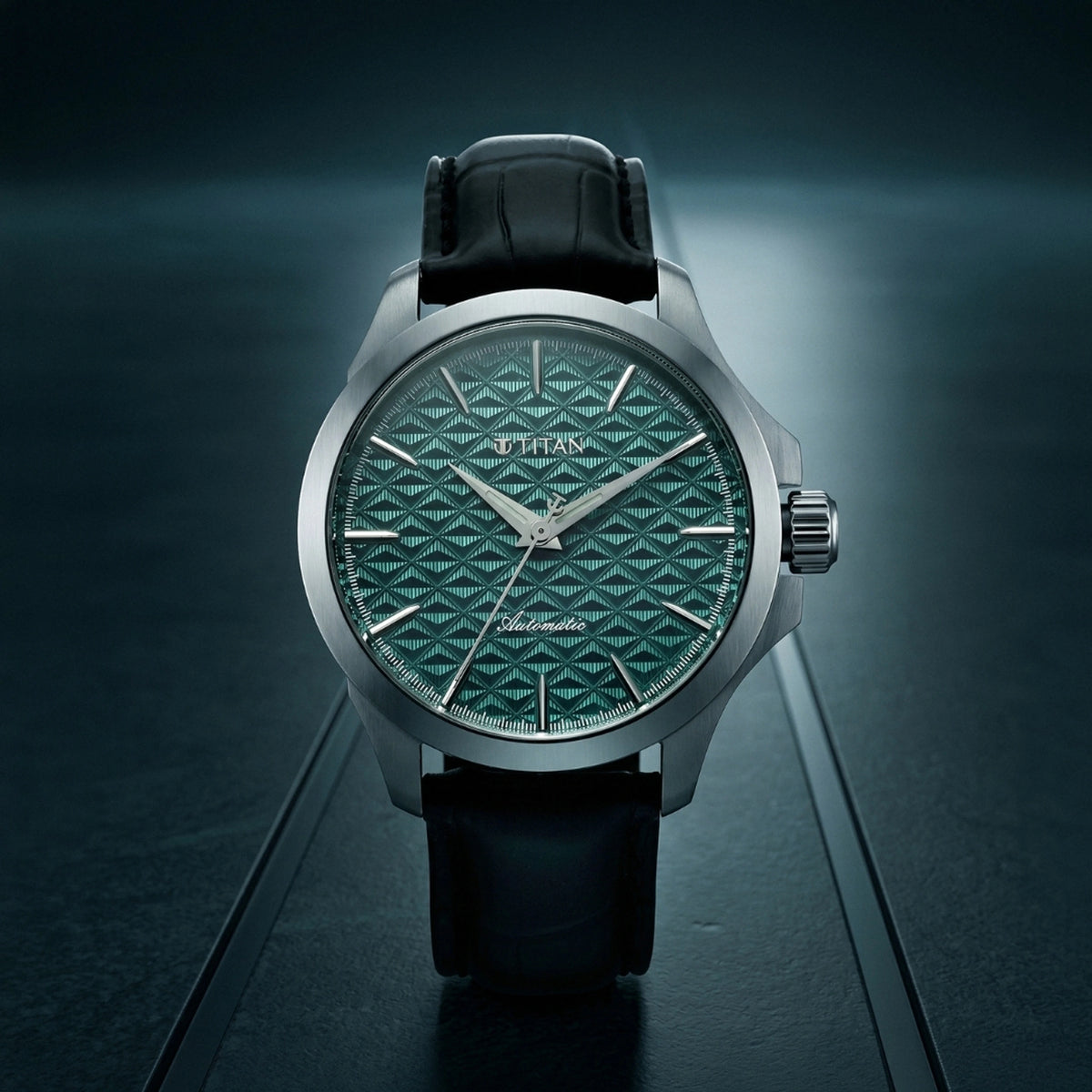 Titan Automatic Infinium Teal Dial Men's Watch – 10077SL03