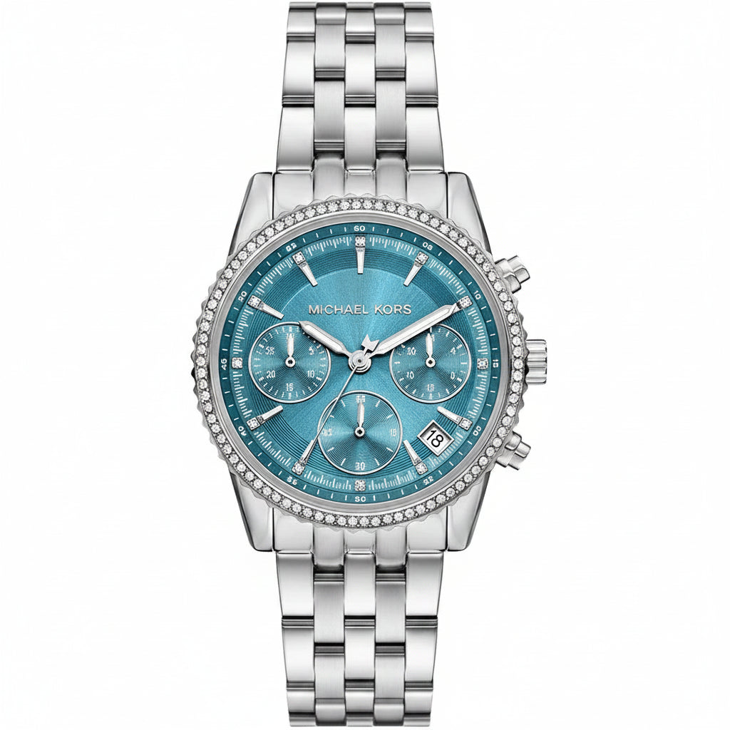Michael Kors Bryant Silver-Tone Chronograph Ladies Watch – MK7539