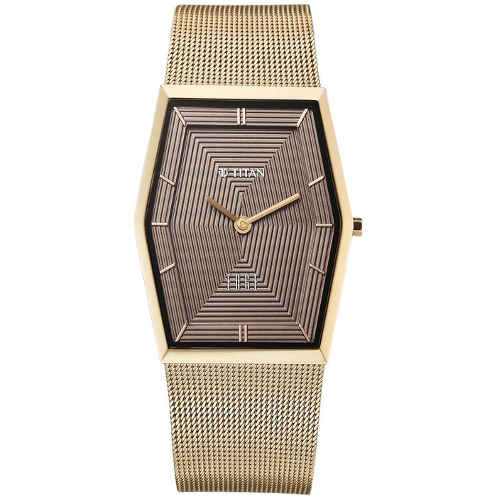 Titan Edge Whimsey Brown Dial Men's Watch – 10056QM01