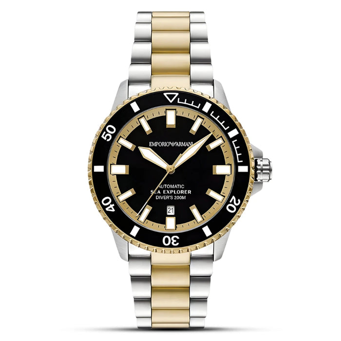 Emporio Armani Sea Explorer Automatic Two-Tone Stainless Steel Men's Watch – AR60089