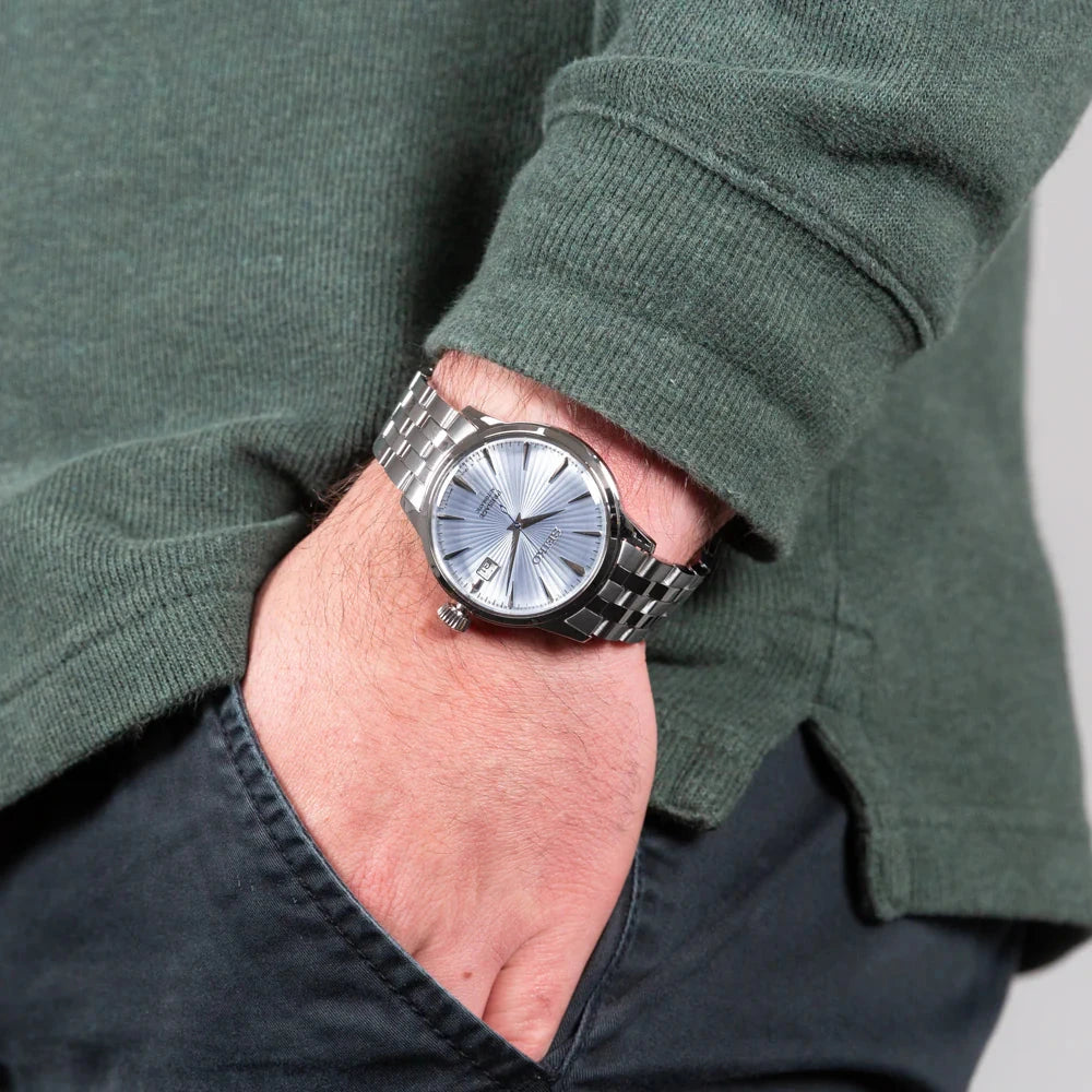 Seiko Presage Cocktail Time "Skydiving" Ice Blue Dial Automatic Men's Watch – SRPE19J1