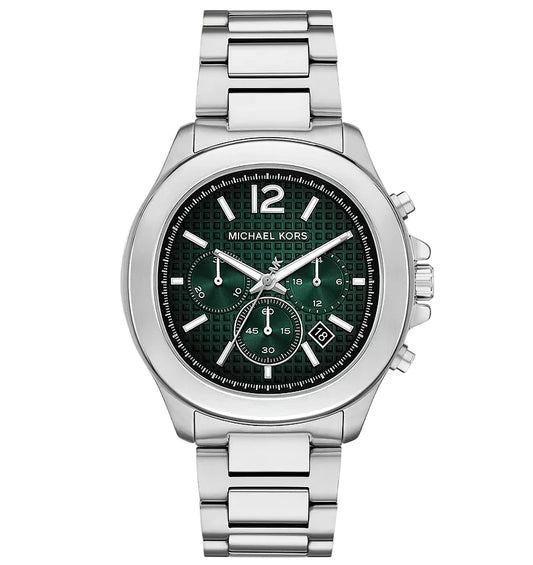 Michael Kors Oversized Sage Green Chronograph Dial Stainless Steel Men's Watch – MK9191