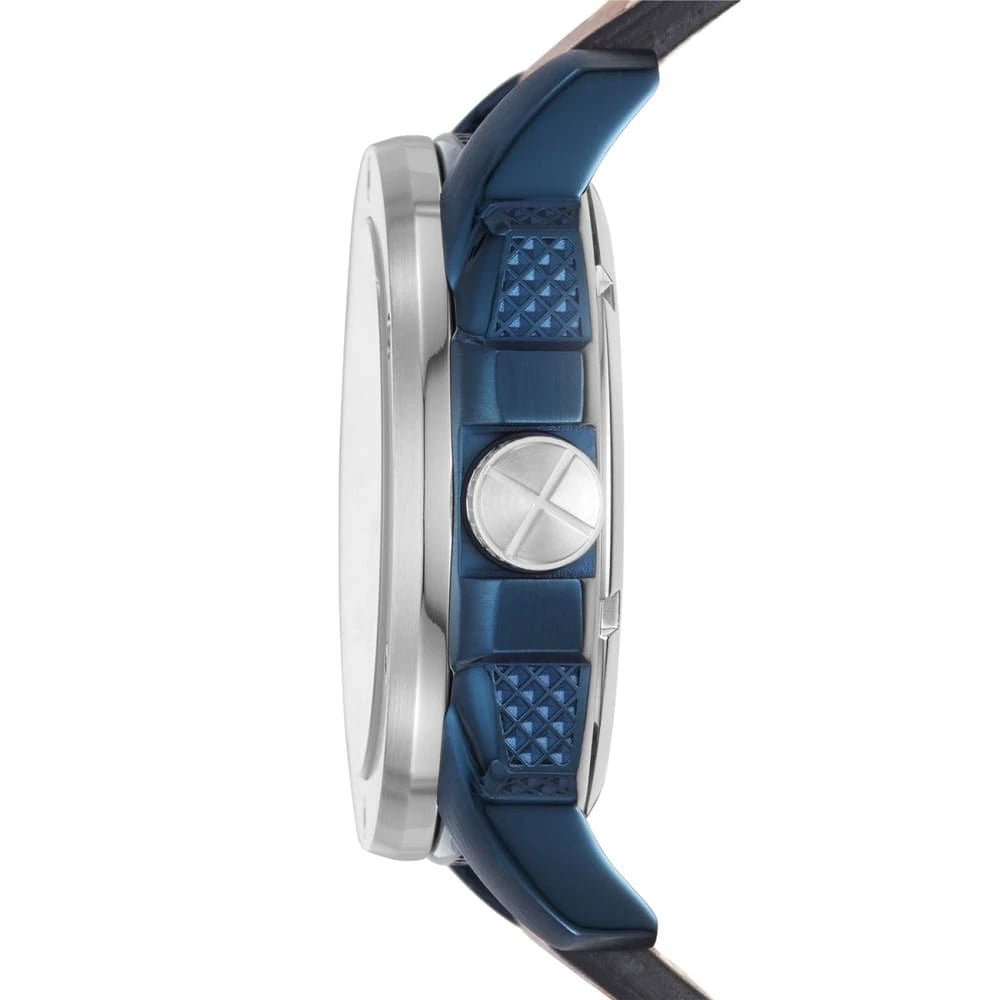 Fossil Modern Machine Skeleton Blue Dial Brown Leather Strap Men's Watch – ME3135