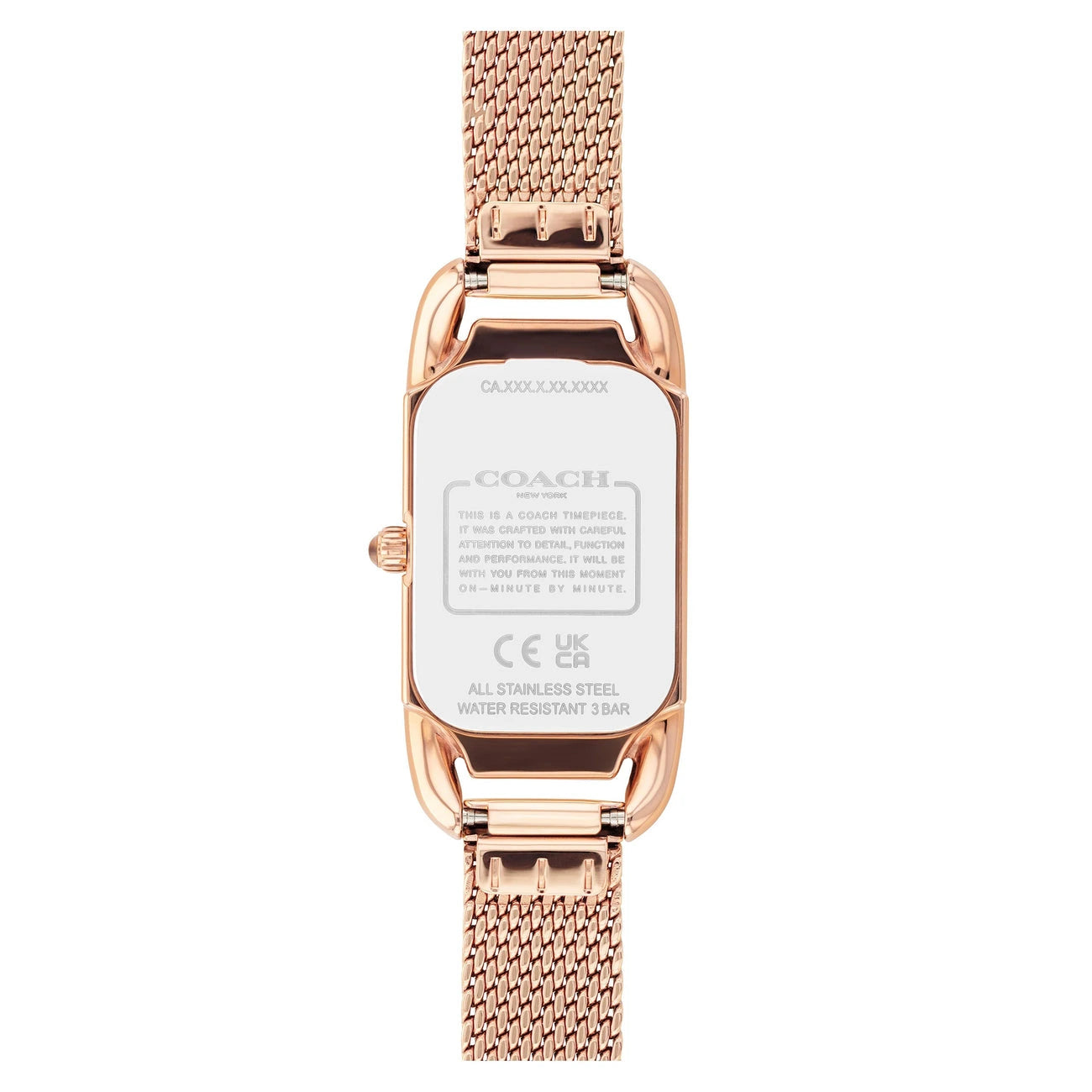 Coach Cadie Green Dial Rose Gold Mesh Bracelet Ladies Watch – 14504034