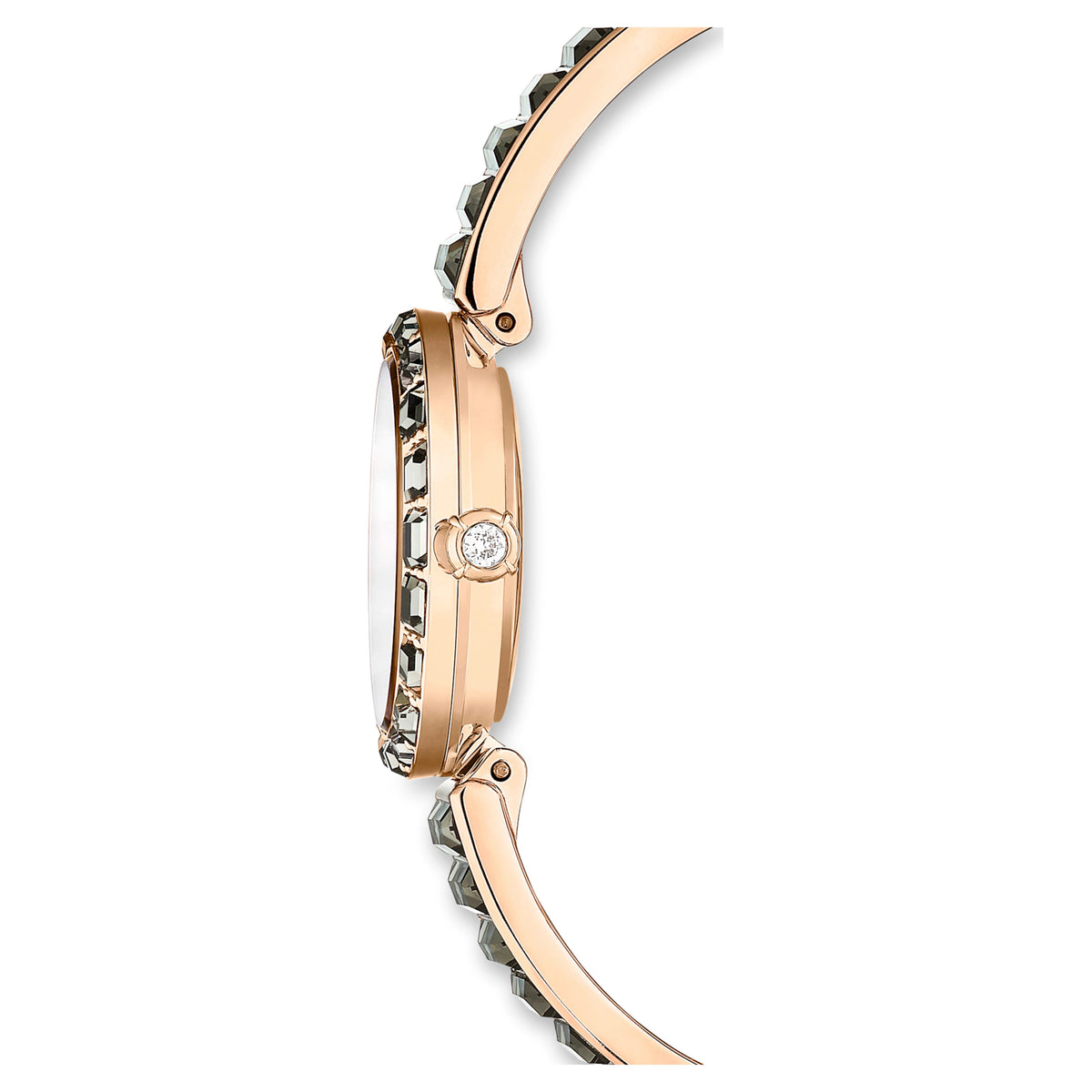 Swarovski Matrix Bangle Grey Dial Rose Gold-Tone Watch – 5679887