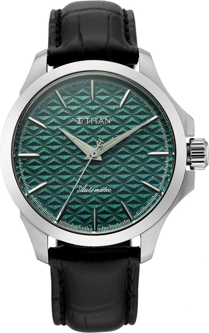 Titan Automatic Infinium Teal Dial Men's Watch – 10077SL03