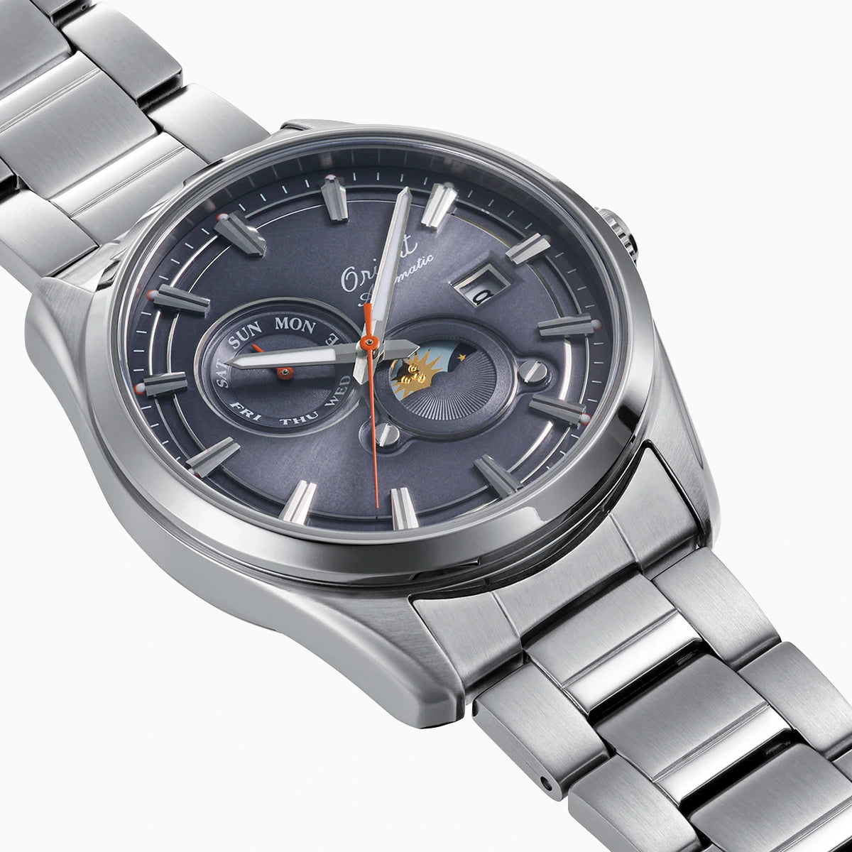 Orient 75th Anniversary Limited Edition Stretto Sun & Moon Automatic Watch – RA-AK0311N