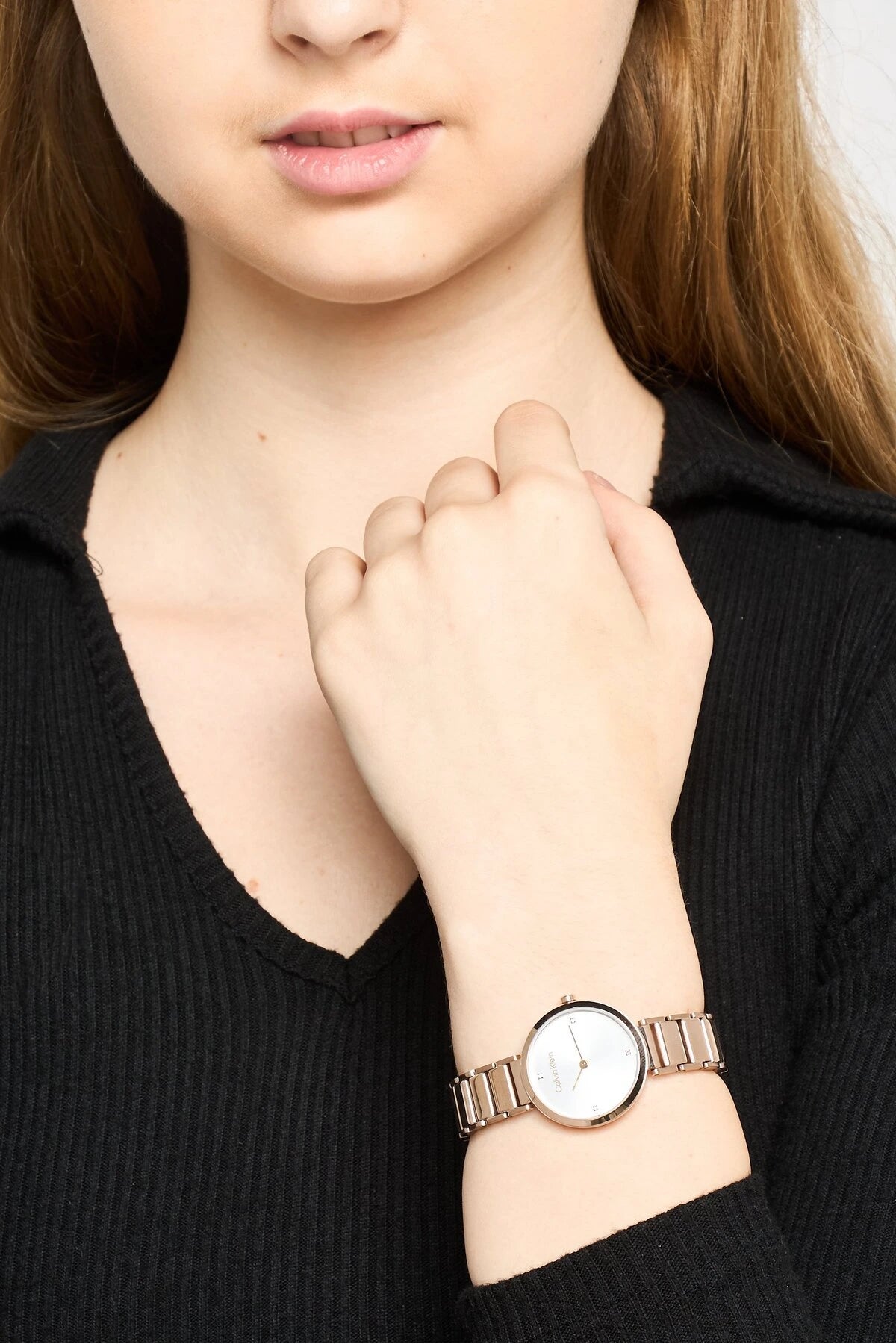 Calvin Klein Minimalistic T-Bar Rose Gold Ladies Watch – 25200140