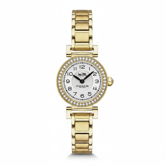 Coach Madison White Dial Gold Steel Strap Watch for Women – 14502403