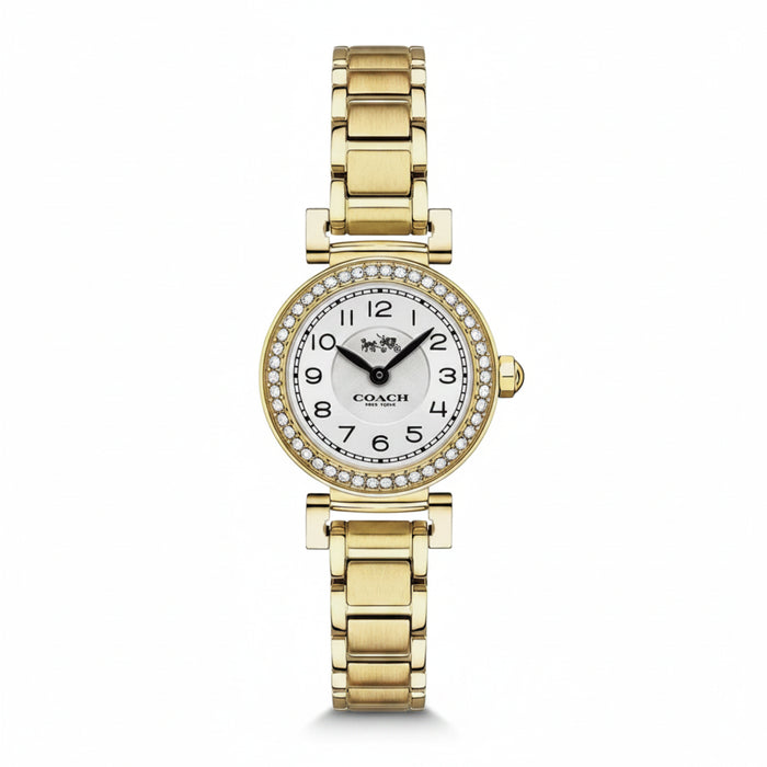 Coach Madison White Dial Gold Steel Strap Watch for Women – 14502403