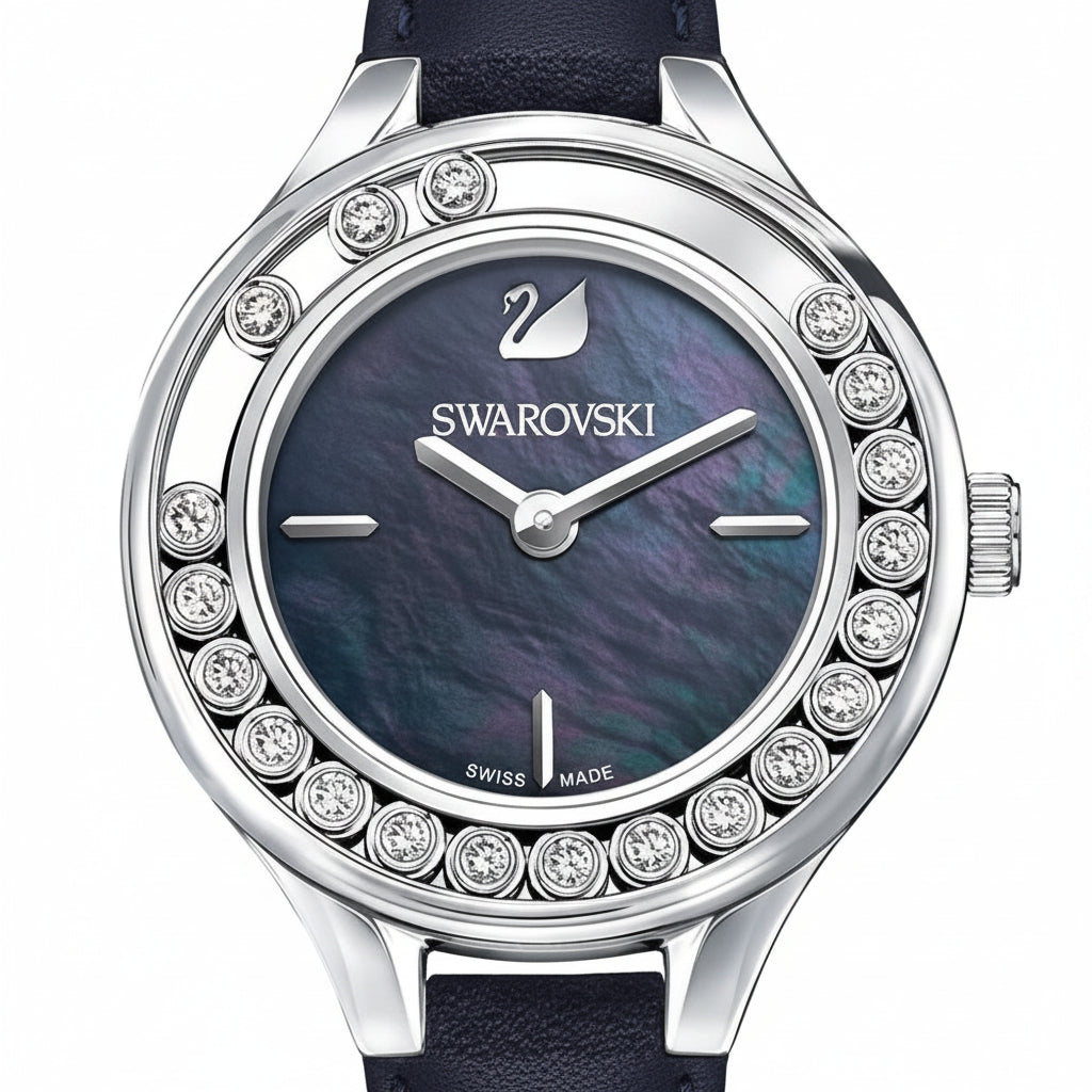 Swarovski Lovely Crystals Mini Black Mother of Pearl Dial Ladies Watch – 5242898