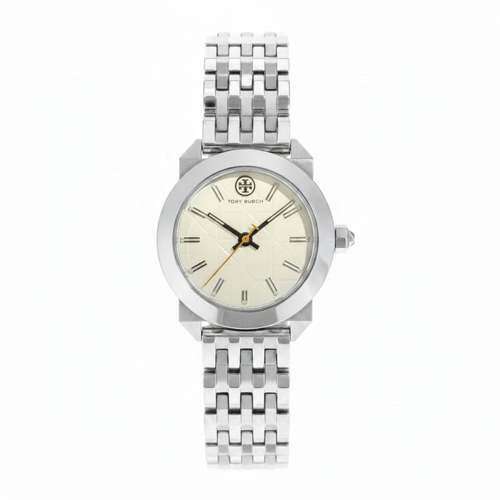 Tory Burch Whitney Ivory Dial Silver Stainless Steel Ladies Watch – TBW8001