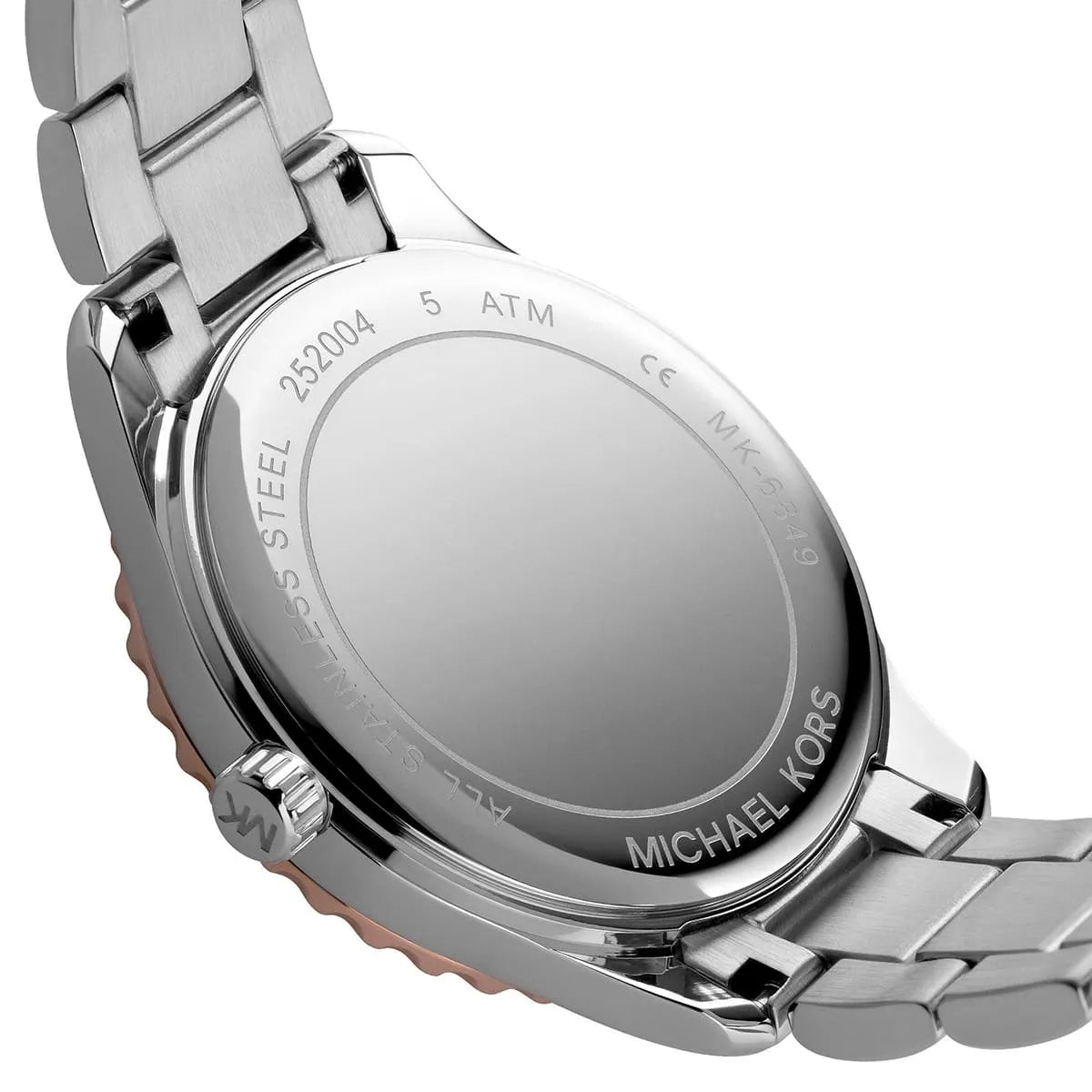 Michael Kors Layton Mother of Pearl Dial Two-Tone Stainless Steel Ladies Watch – MK6849