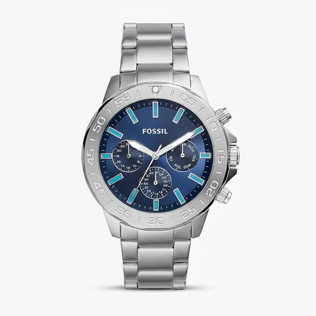 Fossil Neutra Chronograph Blue Sunray Dial Stainless Steel Men's Watch – BQ2503