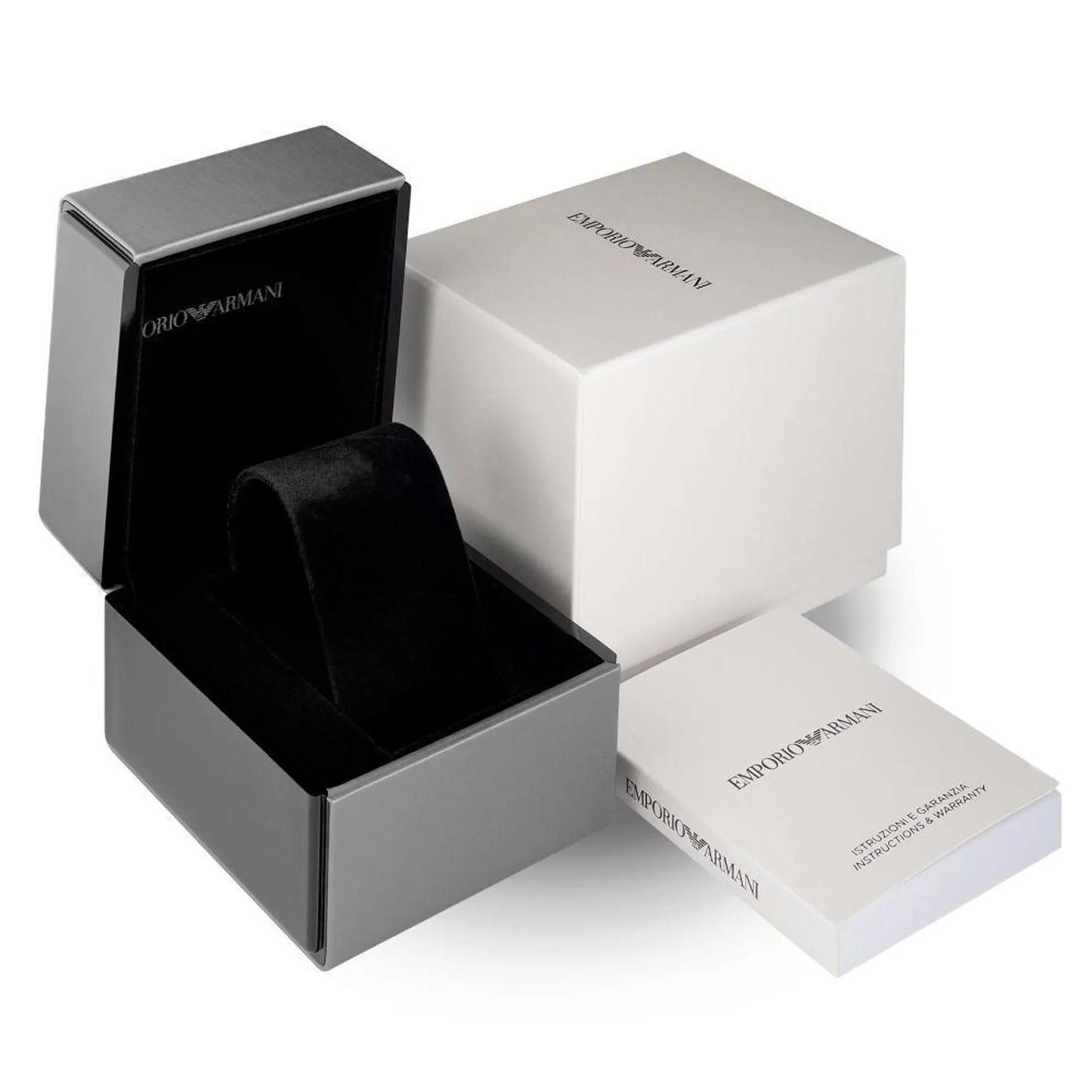 Emporio Armani Automatic Eggshell Sunray Dial Stainless Steel Men's Watch – AR60082