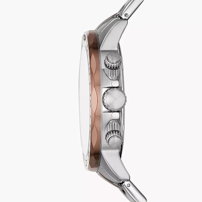 Fossil Bannon Multifunction Brown Sunray Dial Two-Tone Stainless Steel Men's Watch – BQ2502