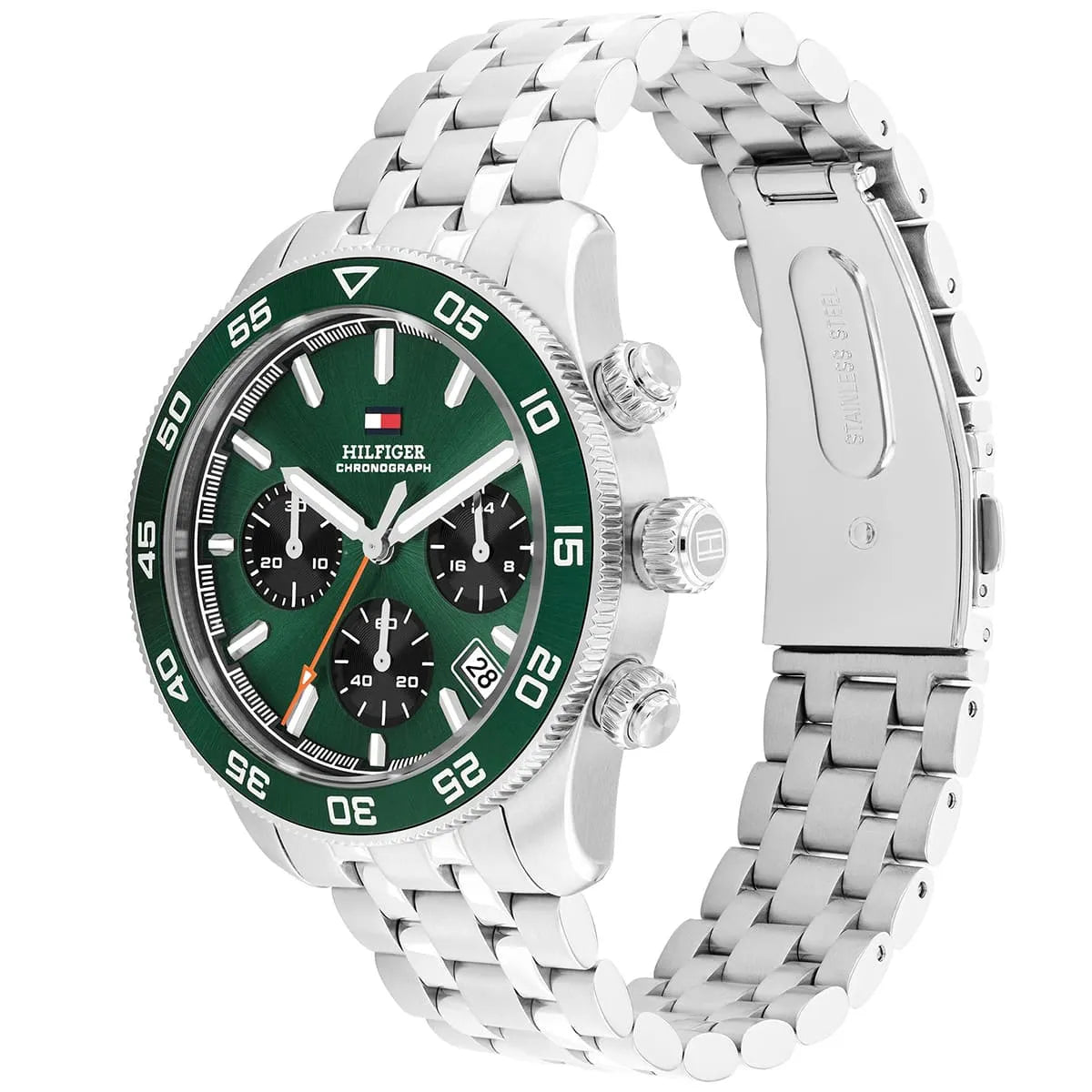 Tommy Hilfiger TH85 Green Dial Men's Chronograph Watch – 1792214