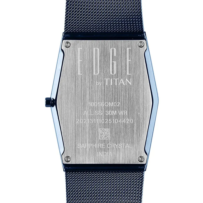 Titan Edge Whimsey Blue Dial Men's Watch – 10056QM02