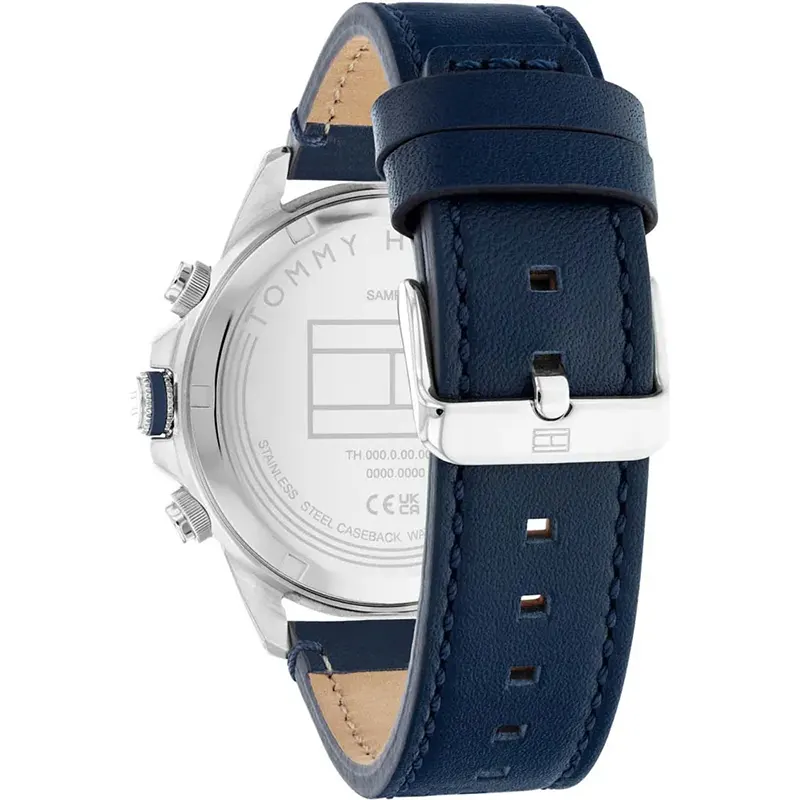 Tommy Hilfiger Lars Blue Dial Leather Men's Watch – 1792063
