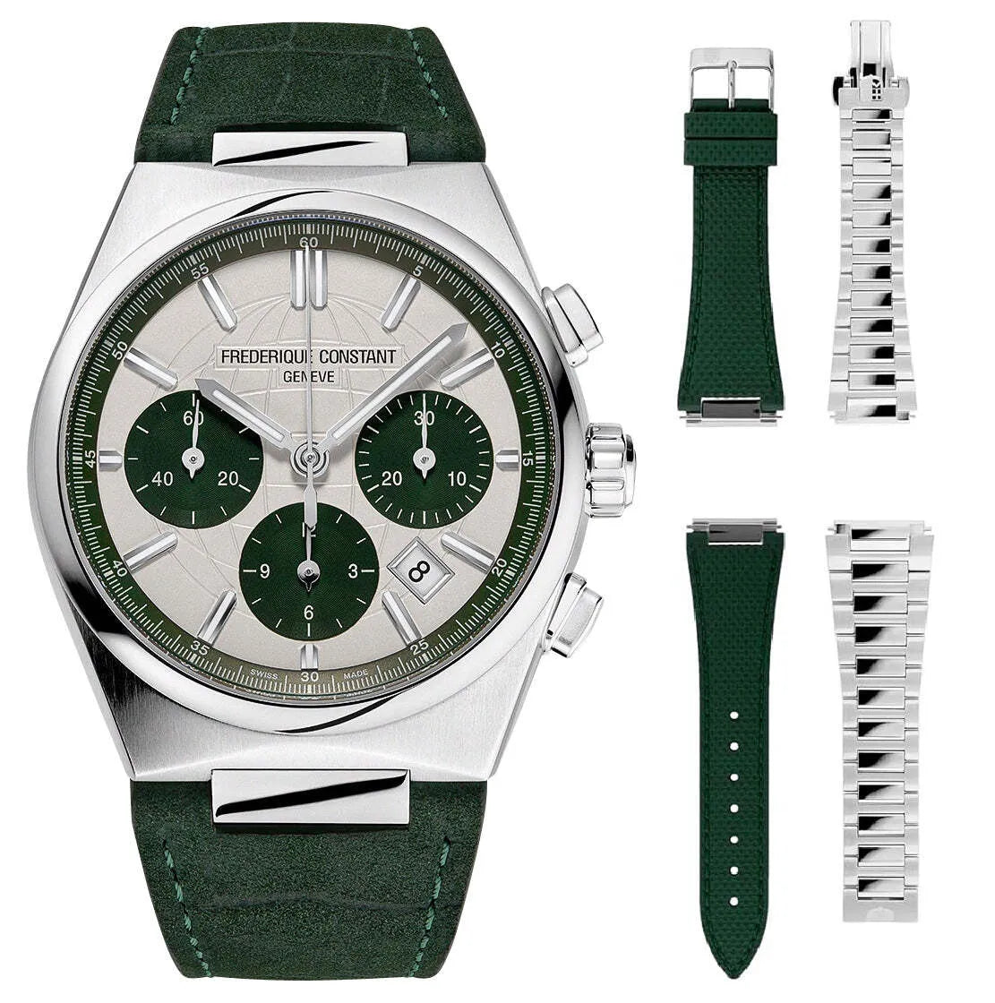Frederique Constant Highlife Chronograph Automatic Green Dial Men's Watch – FC-391SGR4NH6